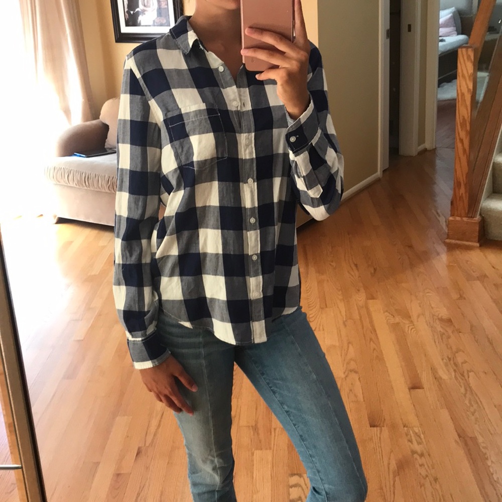 HM Button Down Plaid Shirt